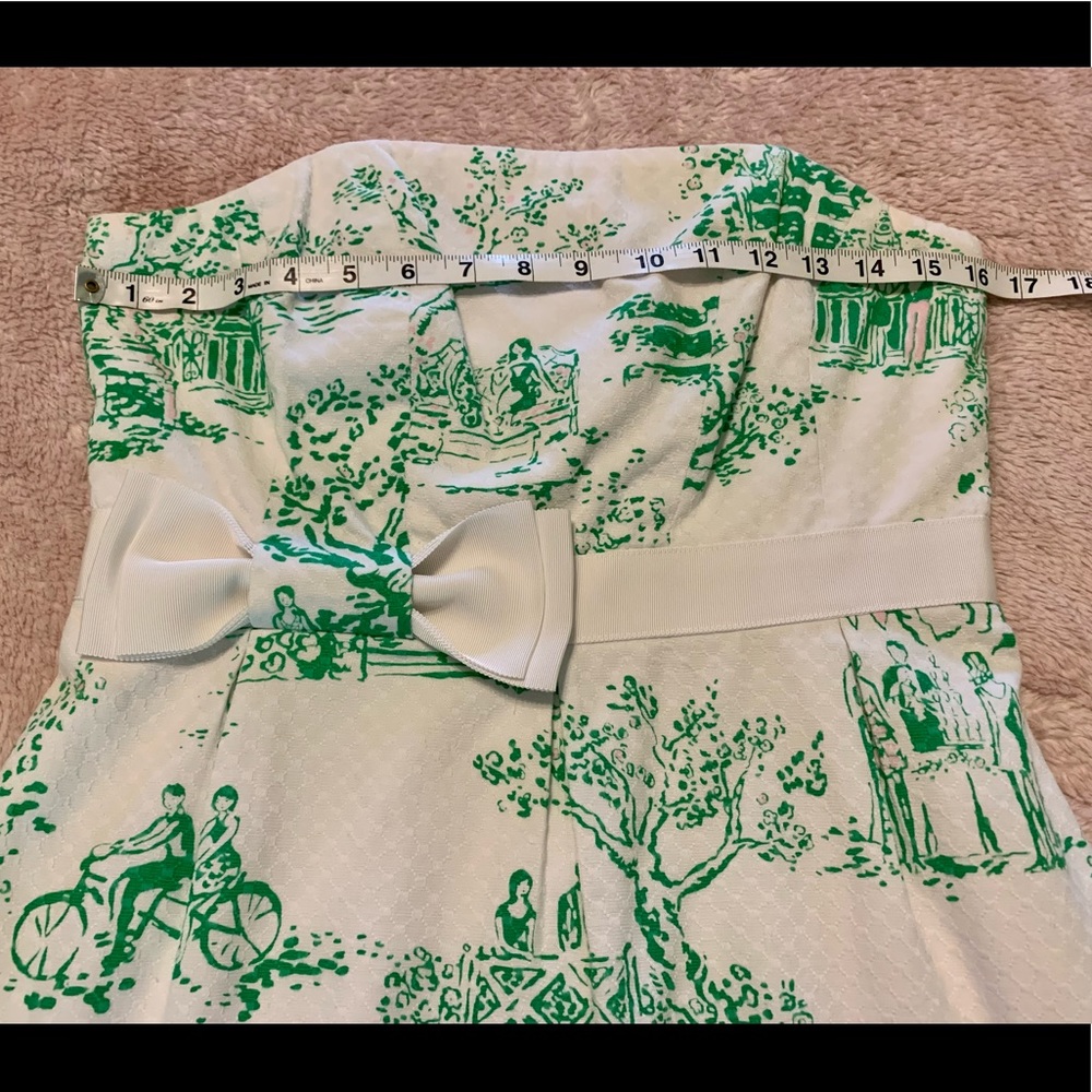 Lilly Pulitzer Strapless dress in Resort White Spring Fever Toile size 8 - Picture 5 of 11